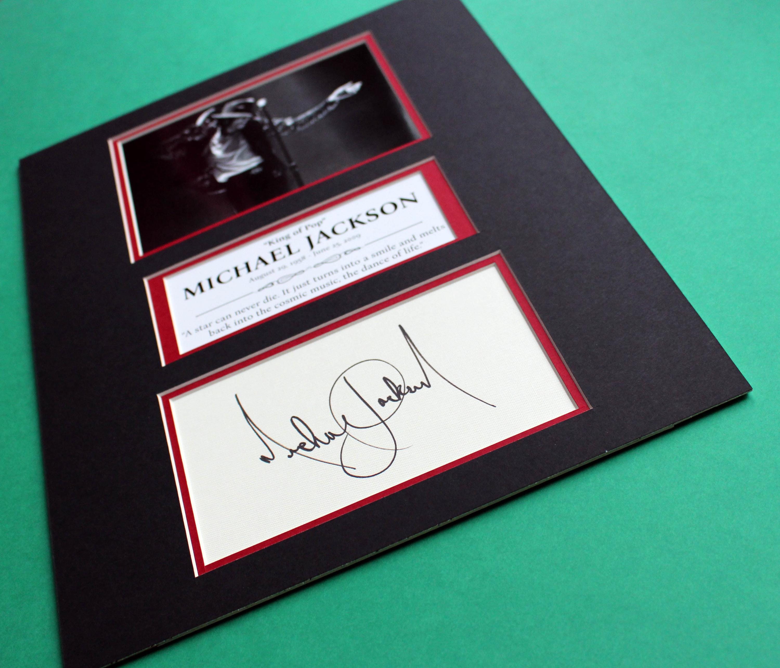 Michael Jackson Autograph Art: Limited Edition [1 of 100] Collage