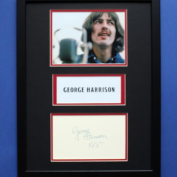 GEORGE HARRISON AUTOGRAPH framed artistic display