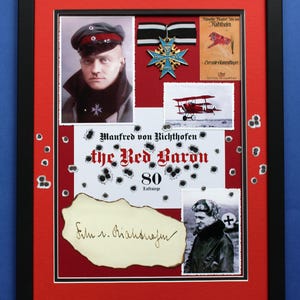 MANFRED Von RICHTHOFEN AUTOGRAPH limited edition premium 30x40 cm double mat framed artwork display WW1 Top Ace Red Baron
