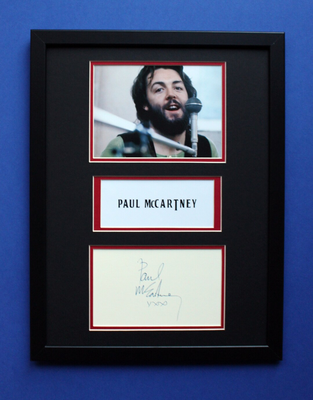 Paul Mccartney AUTOGRAPH DISPLAY CASE Unique Artwork the Cute One - Etsy