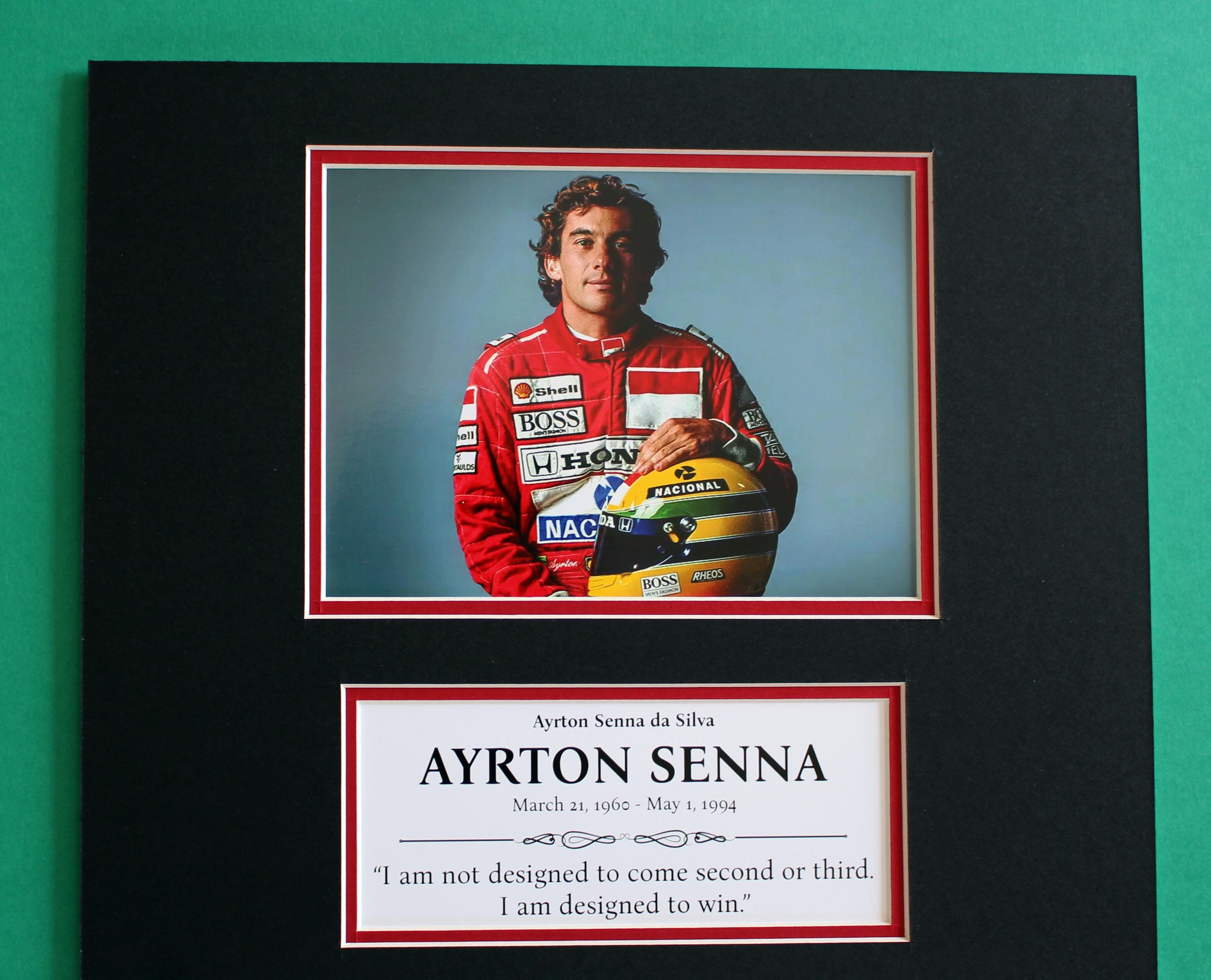 Ayrton Senna AUTOGRAPH DISPLAY Unique Artwork Magic F1 Best Driver