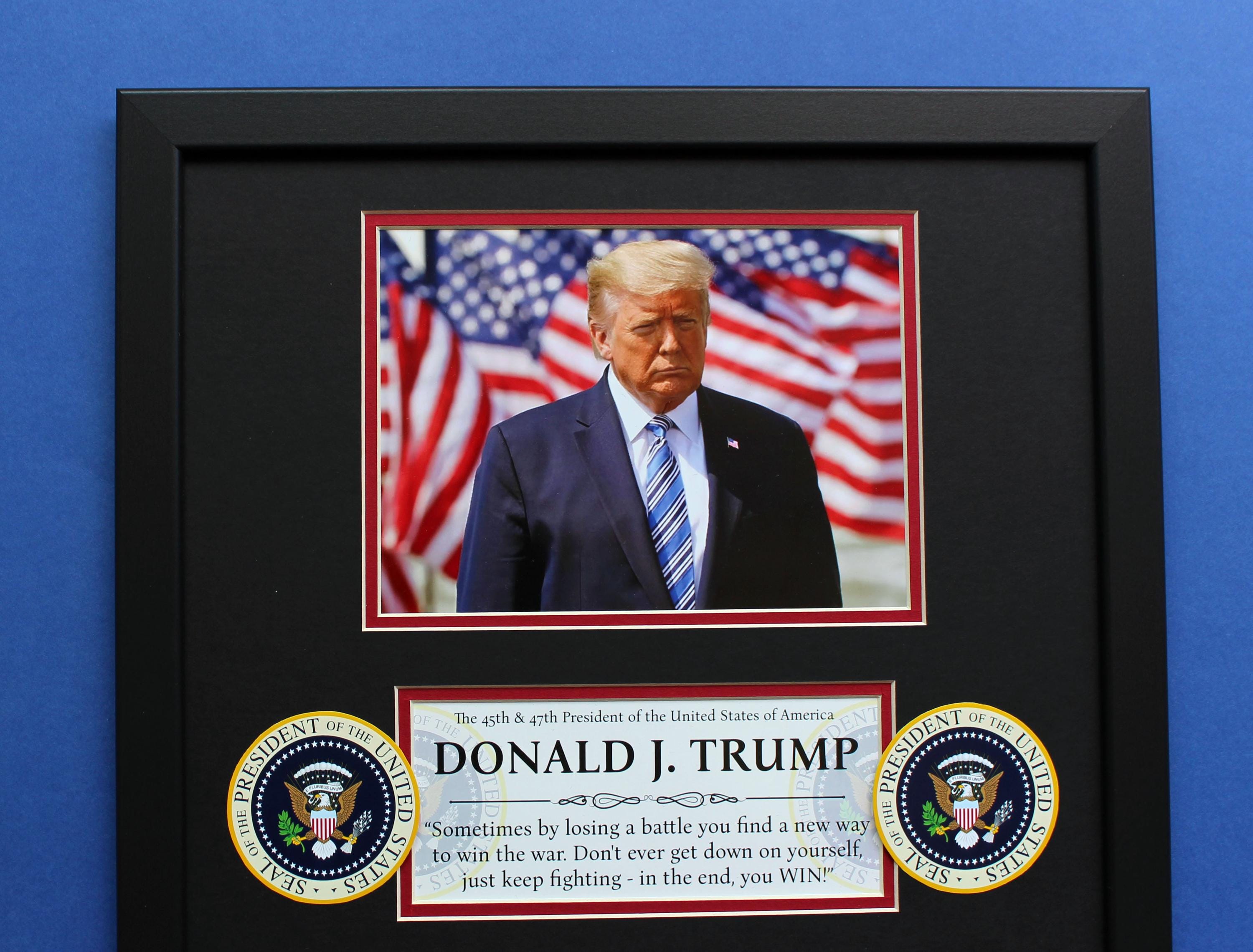 ドナルド・トランプ大統領直筆サイン 限定版 30 x 40 cm ダブル