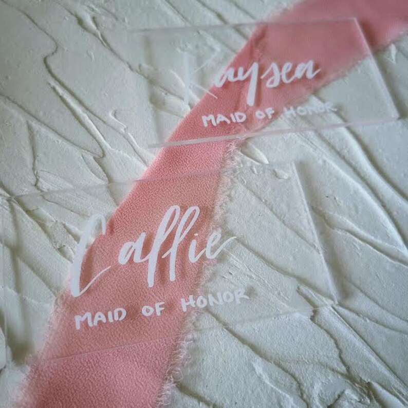 Acrylic Place Cards Painted Place Cards Custom Hand Etsy