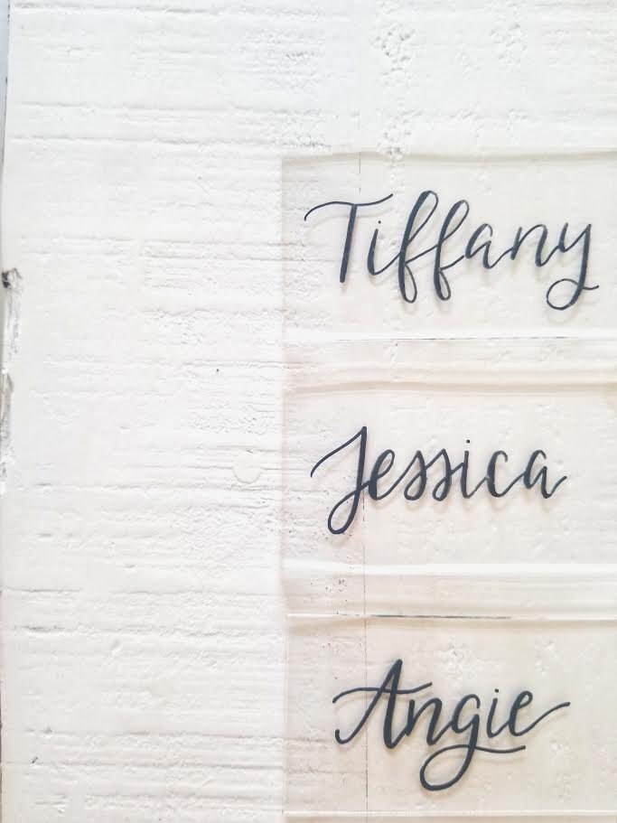 Acrylic Place Cards Painted Place Cards Custom Hand Etsy