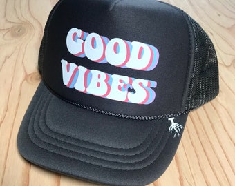 Unisex Good Vibes Pineapple Mesh Cap Adjustable Snapback Baseball Hat Adult Trucker Hats for Men JTRVW Cowboy Hats