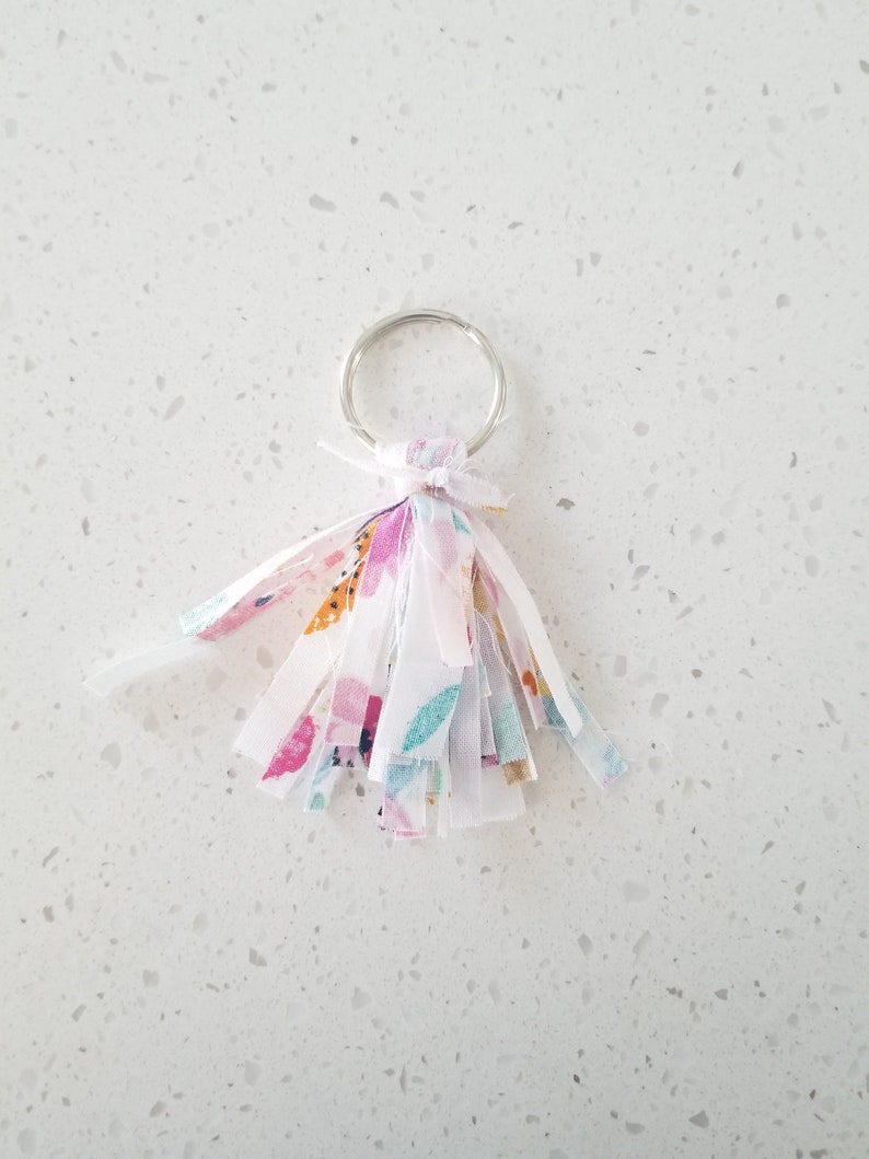 Fabric Tassel Key Ring Fringe Key Chain