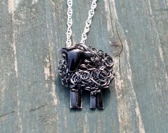 Black Sheep Necklace, Black Sheep Gift Woman, Animal Necklace, Welsh Gift, Farm Jewellery, Countryside Present, Gift for Vet, Shepherdess