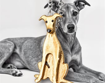Sterling Silver Greyhound Necklace: Handmade Dog Lover Jewelry