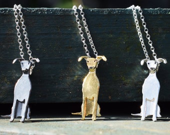 Whippet Necklace, Whippet Jewellery, Gift for Whippet Owner, Sighthound Jewellery, Sighthound Gift, Dog Necklace, Dog Jewellery, Whippet