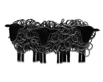 Oxidised silver black sheep brooch, Black Sheep Jewellery, Black Sheep Jewelry, Black Sheep Gift, Sheep Jewellery, Sheep Jewelry, Sheep