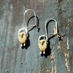 Gold Sheep Earrings, Dangly Sheep Earrings, Farm Earrings, Gift for Female Farmer, Farmers Wife Present, Farm Jewellery, Sheep Ranch Gift