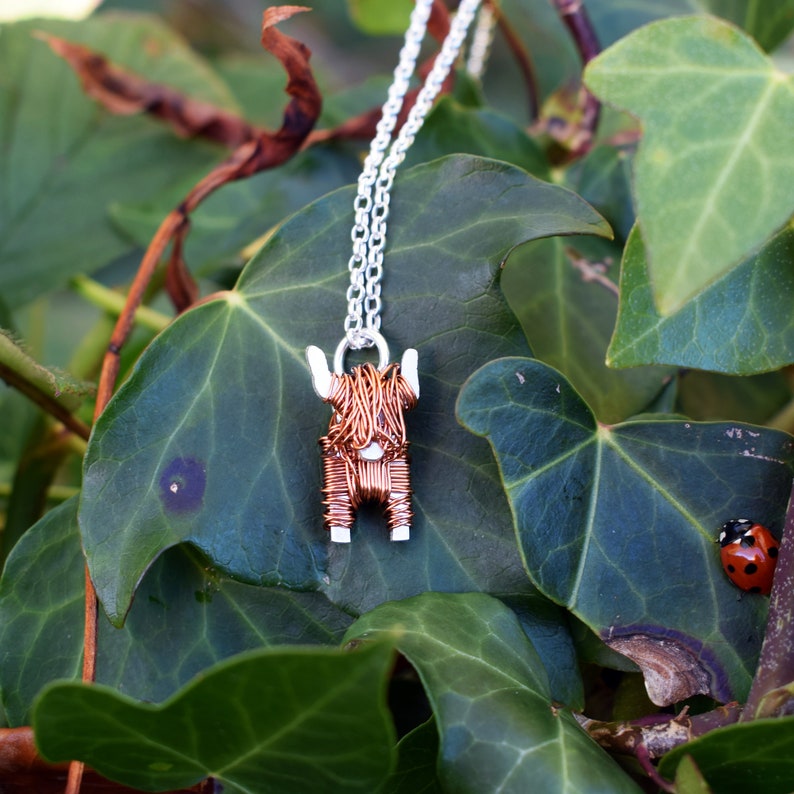 Highland Cow Necklace Cow Jewellery Cow Pendant Cow Gift Cow Necklace Scottish Jewellery Scottish Gift Highland Cow Gift image 2