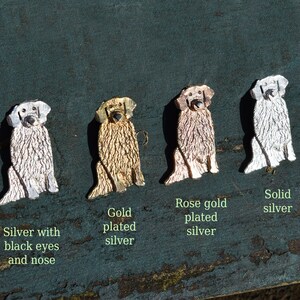 Golden shop retriever brooch
