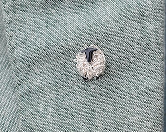 Sheep Tie Pin | Lapel Pin | Animal Pin | Sheep Pin | Men's Accessories | Tie Tack | Lapel Clip | Sheep Accessory | Farmer Pin | Sheep Tie