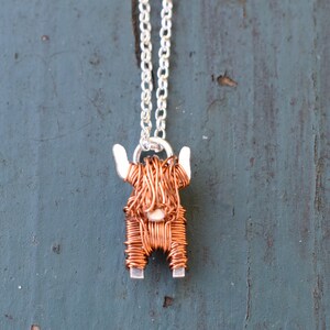 Highland Cow Necklace Cow Jewellery Cow Pendant Cow Gift Cow Necklace Scottish Jewellery Scottish Gift Highland Cow Gift image 1