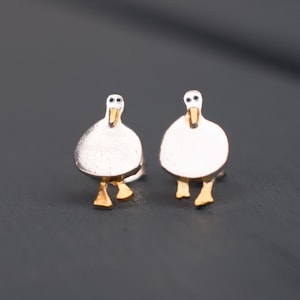 Enten Ohrringe | Tier Ohrringe | Bauernhof Geschenk | Silber Enten | Geschenk für Tierliebhaber | Vogel Ohrringe | Ente Geschenk | Ente Schmuck | Entlein