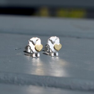 Silver Sheep Earrings, Sheep Gift for Woman, Welsh Jewellery, Sheep Present for Vet, Sheep Jewellery, Sheep Lover Present, Farm Jewellery