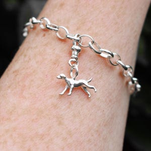 Silver Running Hound Bracelet: Elegant Dog Lover Gift
