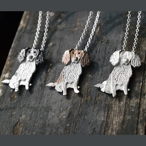 Springer Spaniel Necklace, Dog Necklace, Gift for Dog Lover, Springer Spaniel Jewellery, Spaniel Dog Gift, Handmade Jewellery Gift, Dog Gift
