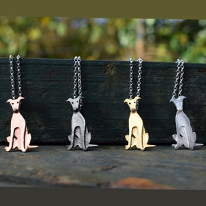 Greyhound Necklace, Gift for Greyhound Lover, Greyhound Present for Woman, Greyhound Jewellery, Greyhound Mom, Sighthound Gift for Woman