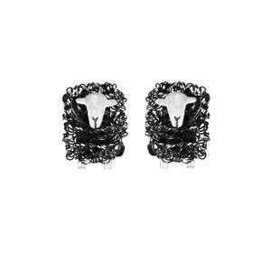Silver Herdwick sheep cufflinks, Herdwick Sheep, Herdy, Lake District, Cumbrian Jewellery, Sheep Jewellery, Silver sheep, Sheep Cufflinks