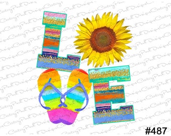 Sublimation Transfer Ready to Press Heat Transfer Life Is Better In Flip Flops Summer Transfer Sublimation Transfer