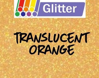 Siser Glitter Heat Transfer Vinyl Translucent Orange