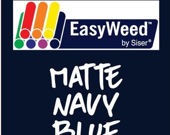 Matte Navy Blue Siser EasyWeed Heat Transfer Vinyl - HTV - Craft vinyl