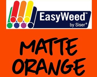 Matte Orange Siser EasyWeed Heat Transfer Vinyl - HTV - Craft vinyl