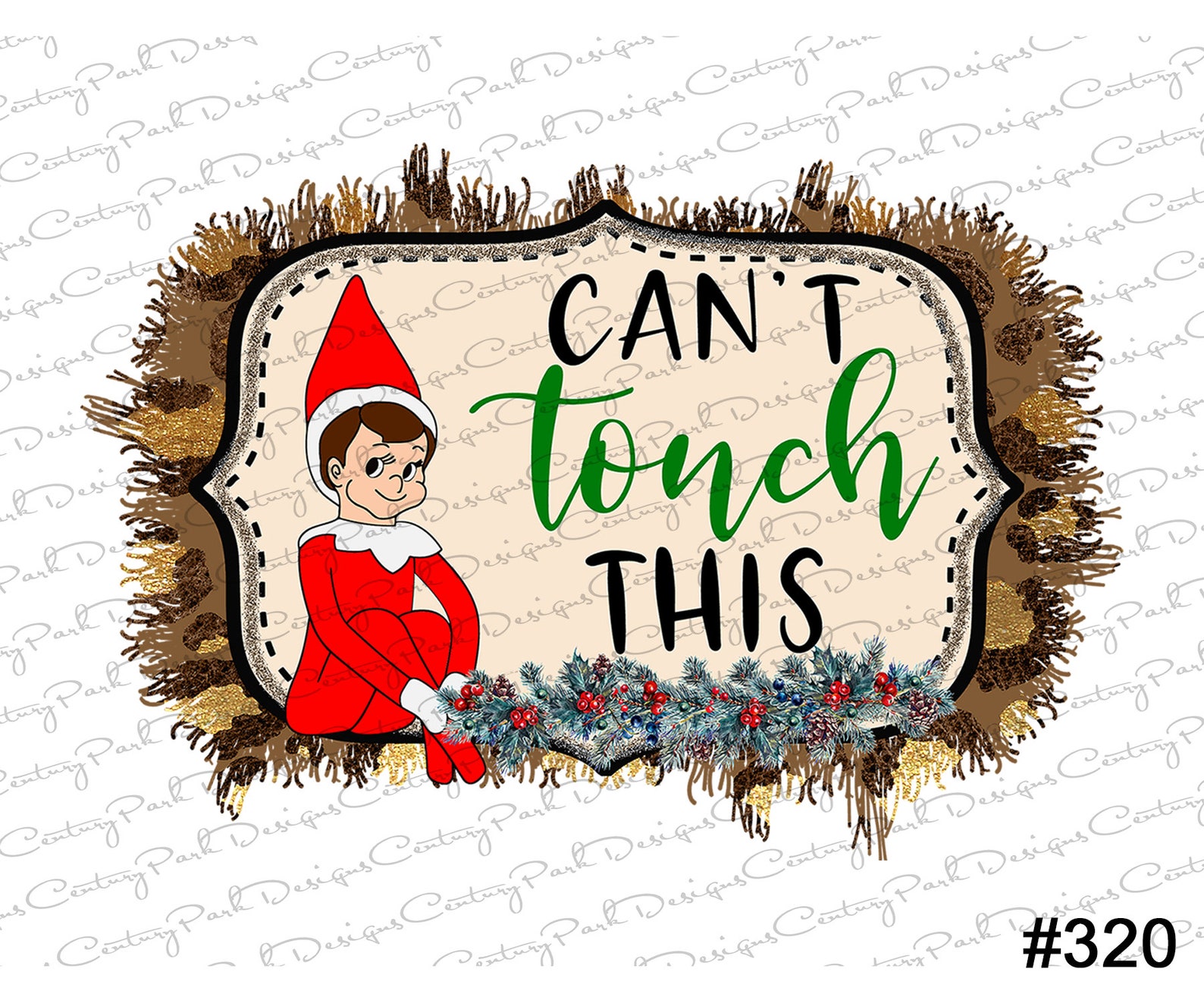 Can't Touch This Elf / Sublimation Transfer Ready to Press Etsy