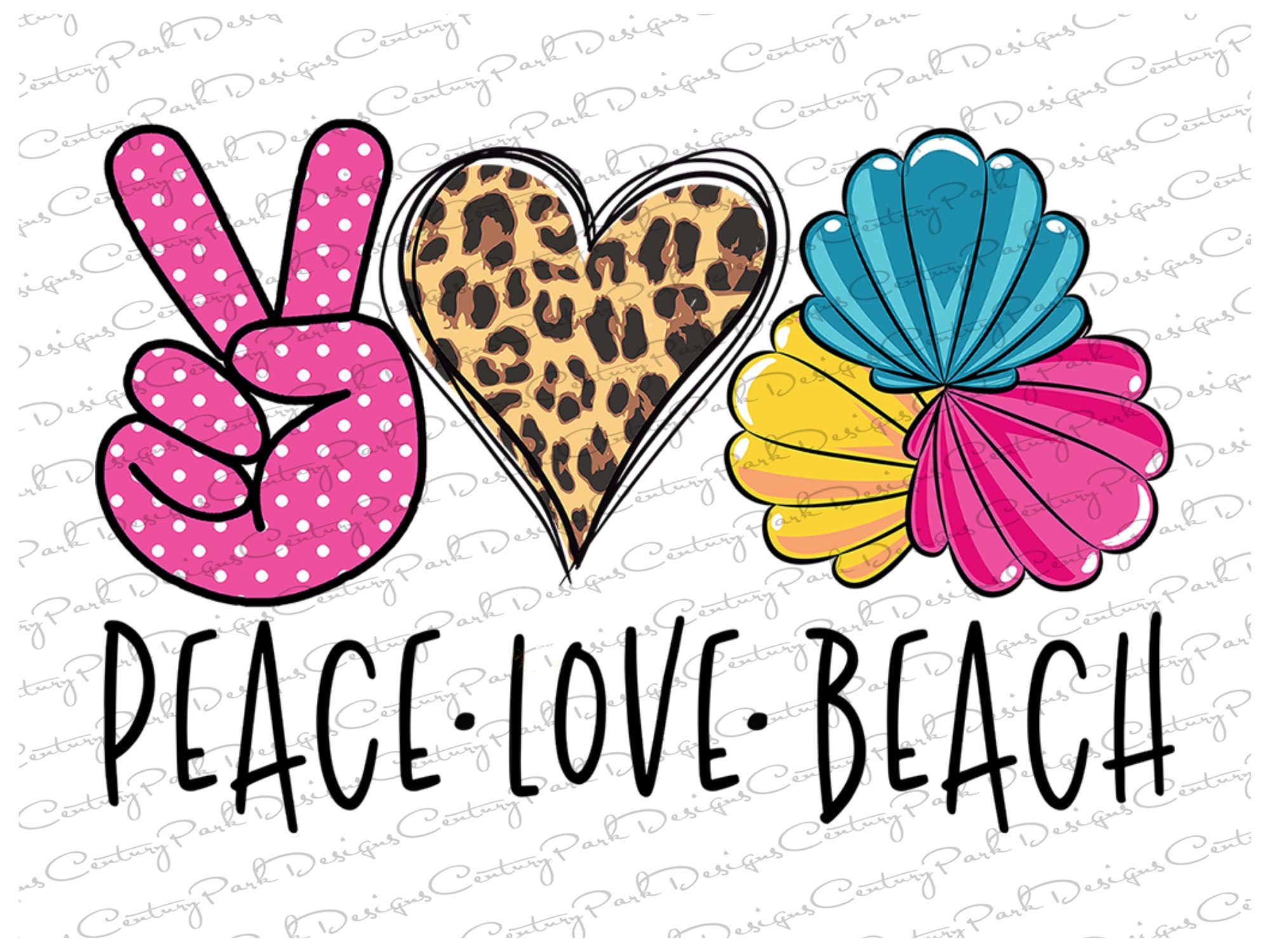 Sublimation Transfer Ready to Press Peace Love Beach Heat - Etsy