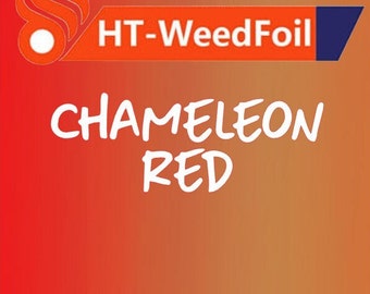 HT WeedFoil HTV Heat Transfer Vinyl Foil Chameleon Red