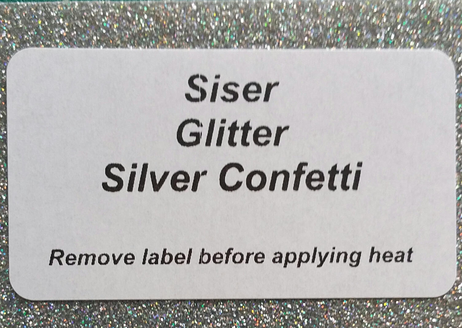 Siser Glitter Heat Transfer Vinyl Iron On HTV Silver Confetti