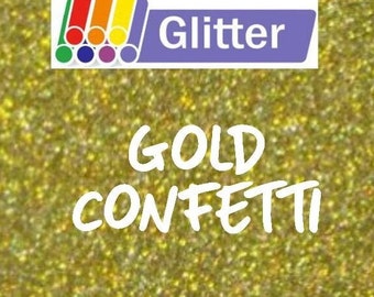 Siser Glitter Heat Transfer Vinyl Gold Confetti