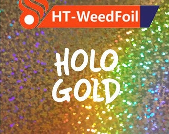 HT WeedFoil HTV Heat Transfer Vinyl Foil Holo Gold