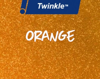 Orange Siser Twinkle Heat Transfer Vinyl - HTV - Craft vinyl