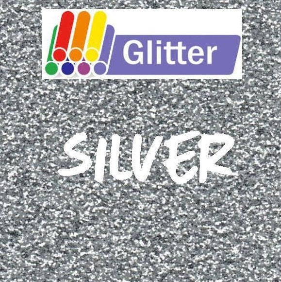Silver Glitter HTV, Siser Silver Glitter Htv, 1 12x20 Silver Siser Glitter  HTV, Siser Glitter Heat Transfer Vinyl, Silver Glitter HTV 