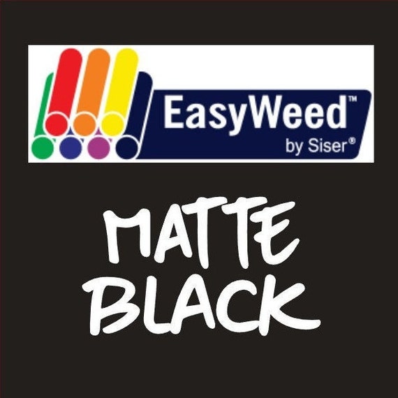 Matte Black Siser Easyweed Heat Transfer Vinyl HTV Craft Vinyl 