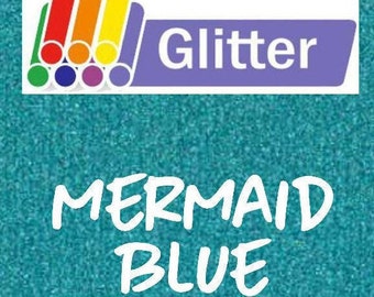 Siser Glitter Heat Transfer Vinyl Mermaid Blue