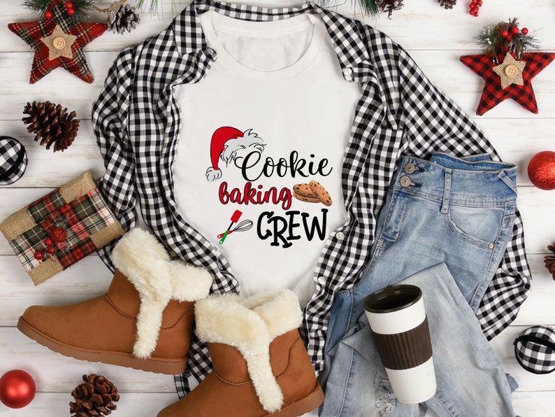 Cookie Baking Crew Christmas Sublimation Heat Transfer Design Etsy