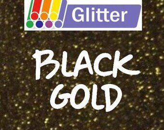 Siser Glitter Heat Transfer Vinyl Black Gold