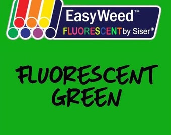 Fluorescent Green Siser EasyWeed Heat Transfer Vinyl - HTV - Craft vinyl