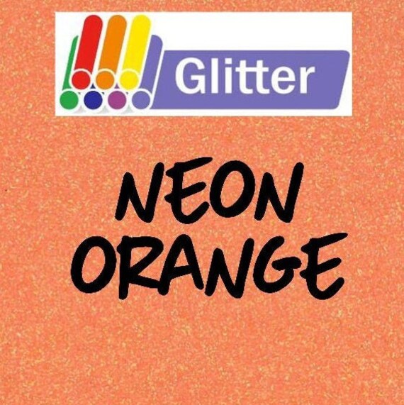 Siser Glitter Heat Transfer Vinyl - Neon Orange HTV