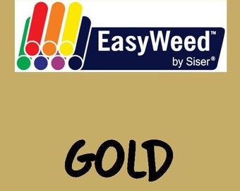 Gold Siser EasyWeed Heat Transfer Vinyl - HTV - Craft vinyl