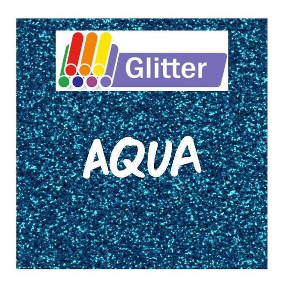 Siser Glitter Heat Transfer Vinyl Iron On HTV Aqua / Etsy
