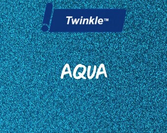 Aqua Siser Twinkle Heat Transfer Vinyl - HTV - Craft vinyl