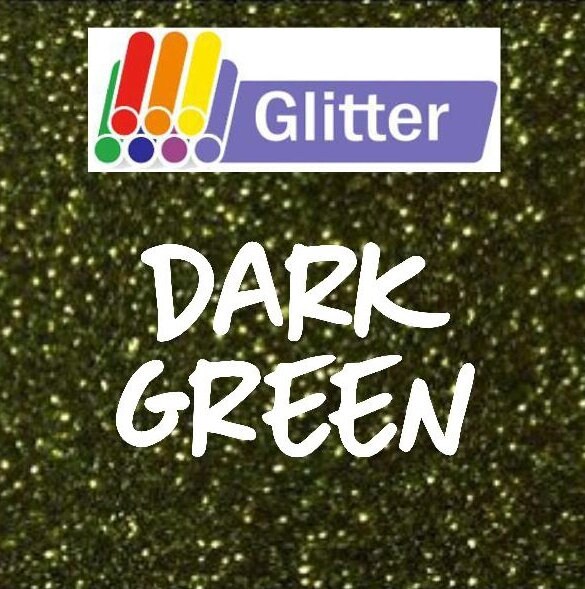 siser glitter heat transfer vinyl dark green