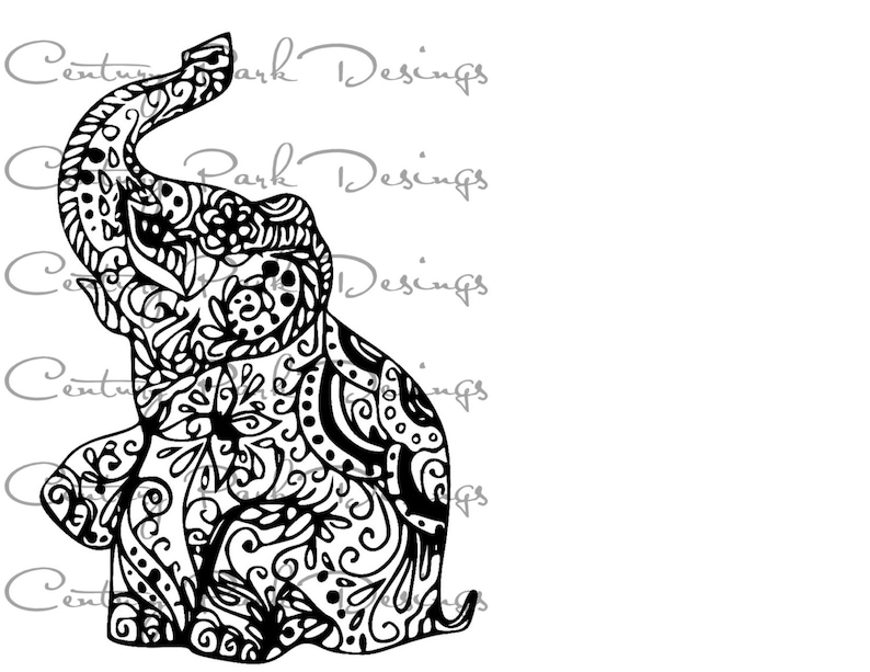Download Elephant 002 mandala SVG / JPEG / PNG /pdf / use with | Etsy