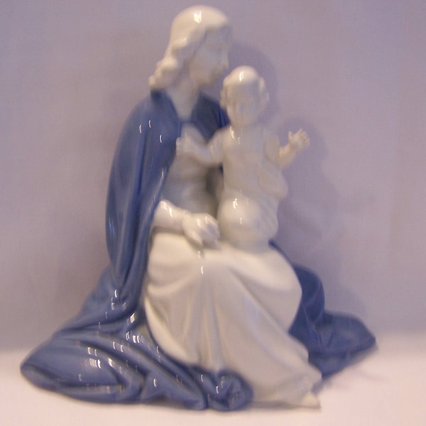 5211 Mother Mary & Baby Jesus Figurine- Rare Vintage Gerold Porzellan - Free Shipping - Tettau, Bavaria, Germany - Porcelain - Gift