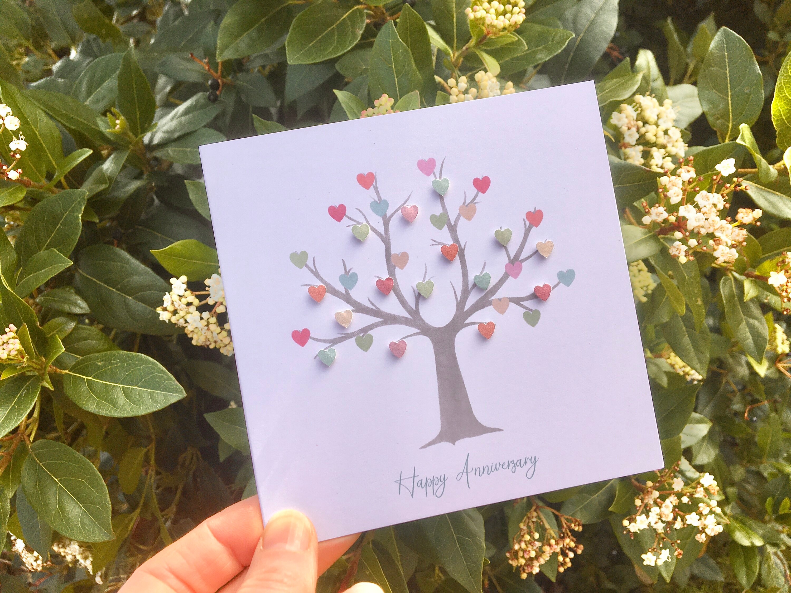 Tree of Life Card Personalised Tree Card with Embellished Etsy